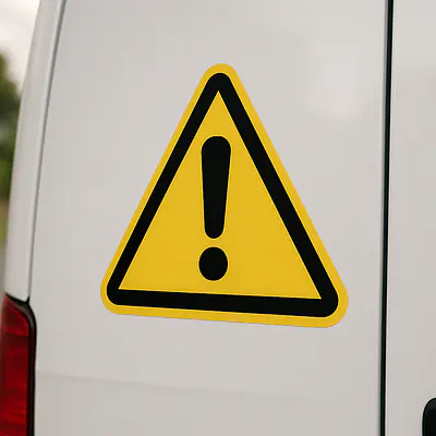 Allgemeines Warnzeichen – Warnaufkleber für Fahrzeuge secondary image