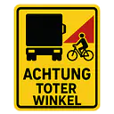 Achtung Toter Winkel – Warnaufkleber für Fahrzeuge - Master