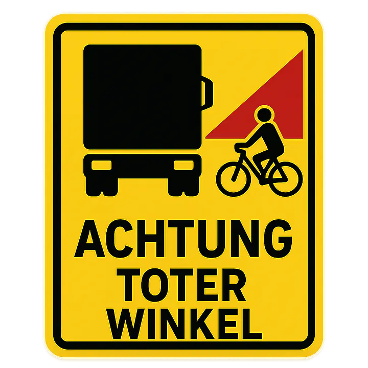 Achtung Toter Winkel – Warnaufkleber für Fahrzeuge - Master