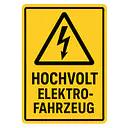 Warnung Hochvolt – Elektrofahrzeug, Warnaufkleber für Fahrzeuge - Master
