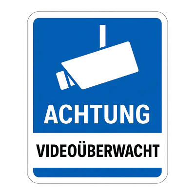 Videoüberwachung Hinweisaufkleber für Fahrzeuge primary image
