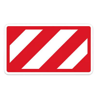 Rot-weiße Warnmarkierung – Warnaufkleber für Fahrzeuge primary image