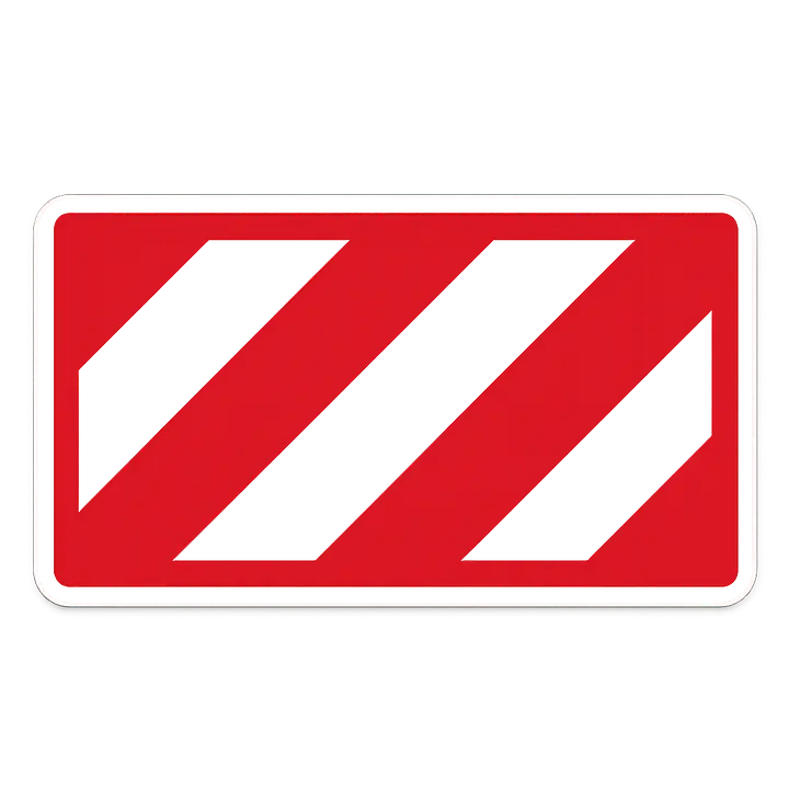 Rot-weiße Warnmarkierung – Warnaufkleber für Fahrzeuge - Master