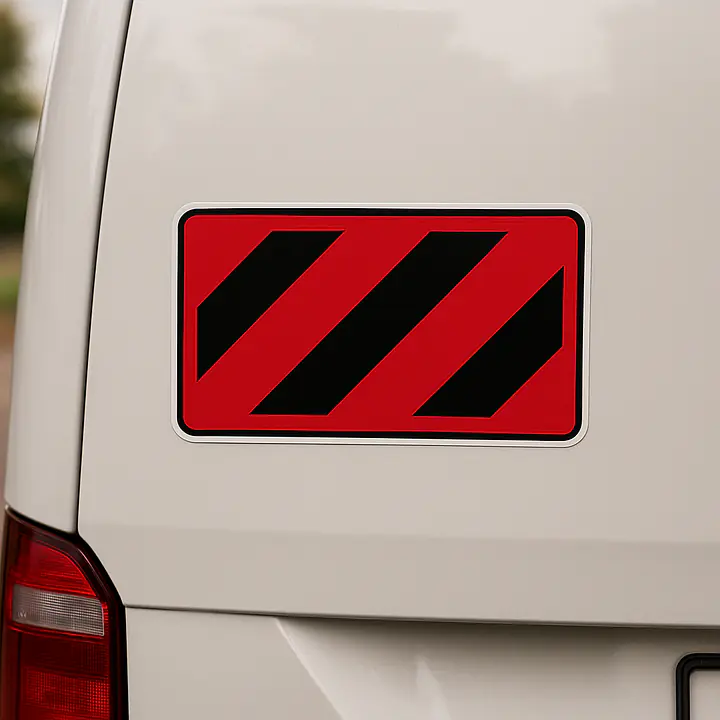 Rot-weiße Warnmarkierung – Warnaufkleber für Fahrzeuge - Master