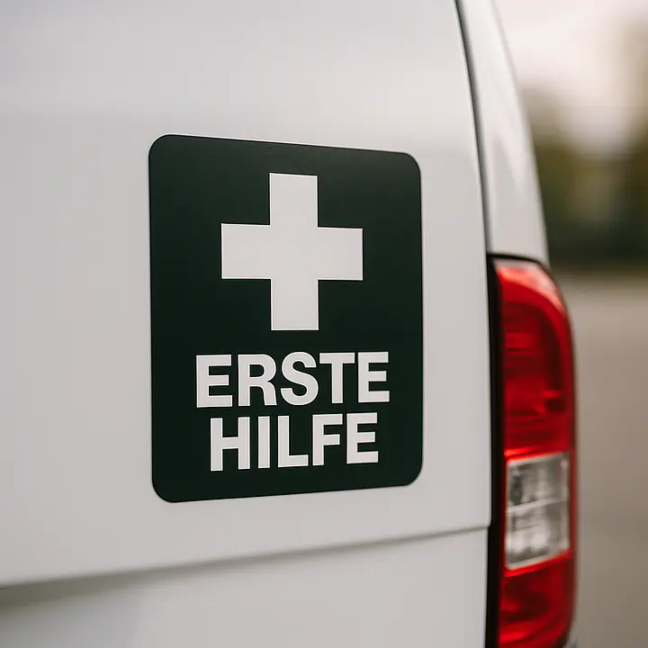First Aid Information Sticker for Vehicles - Master