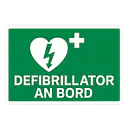 Defibrillator an Bord – Hinweisaufkleber für Fahrzeuge - Master