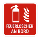 Hinweisaufkleber Feuerlöscher an Bord für Fahrzeuge - Master