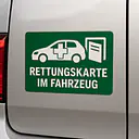 Hinweisaufkleber „Rettungskarte im Fahrzeug“ für Fahrzeuge - Master