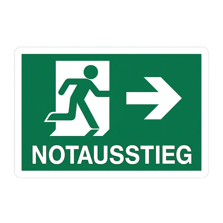 Notausstieg Hinweisaufkleber für Fahrzeuge - Master