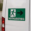 Notausstieg Hinweisaufkleber für Fahrzeuge - Master