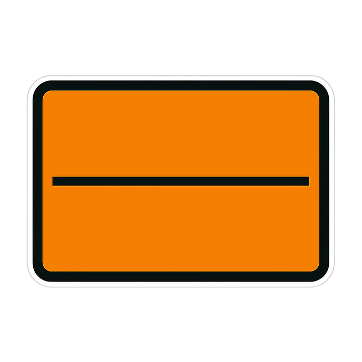 Leere Gefahrgut-Warntafel – Warnaufkleber für Fahrzeuge - Master
