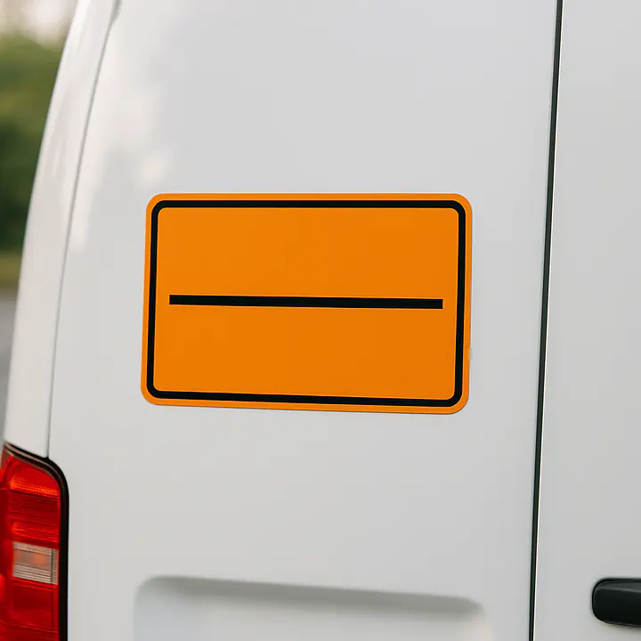 Leere Gefahrgut-Warntafel – Warnaufkleber für Fahrzeuge - Master