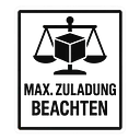 Hinweisaufkleber MAX. ZULADUNG BEACHTEN für Fahrzeuge - Master