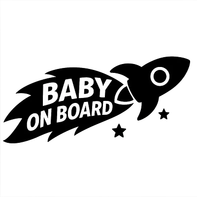 Rakete Baby on Board Aufkleber primary image