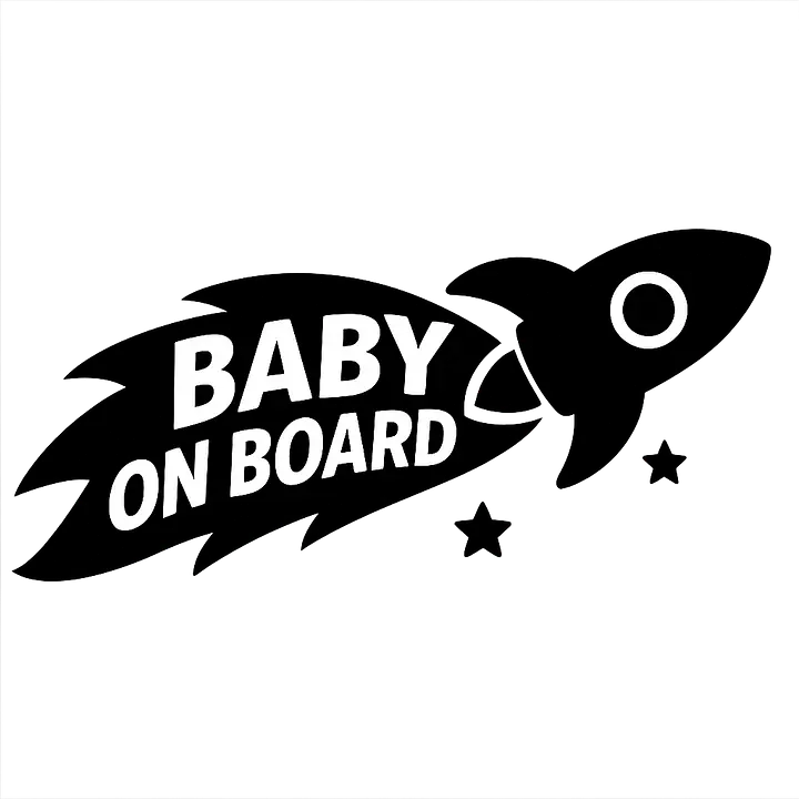 Rakete Baby on Board Aufkleber - Master