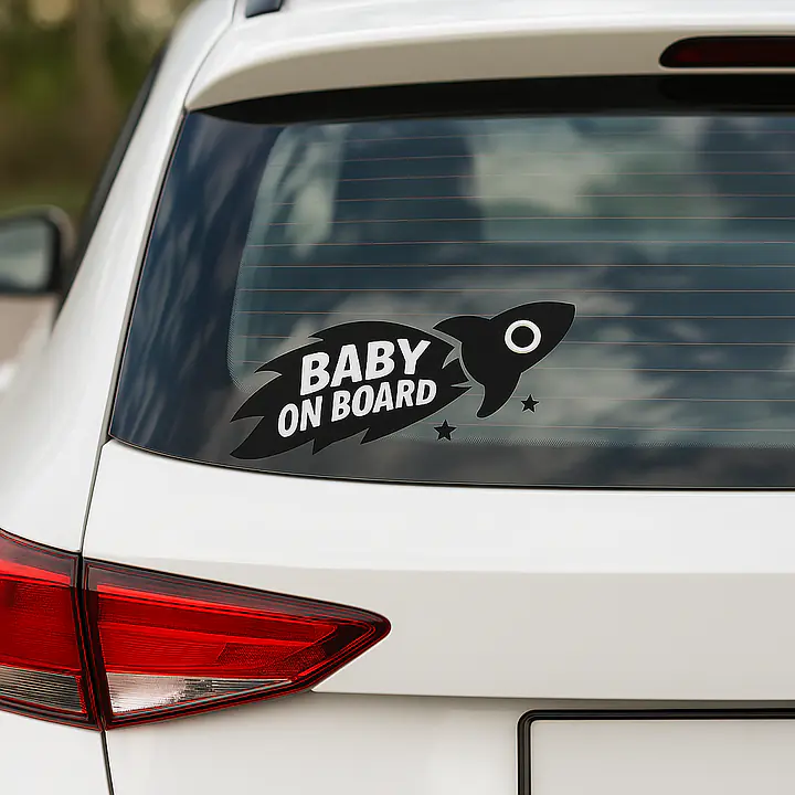 Rakete Baby on Board Aufkleber - Master