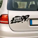 Rocket Baby on Board Sticker - Master