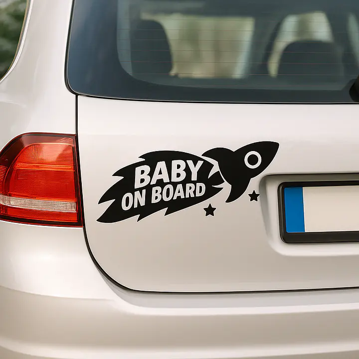Rakete Baby on Board Aufkleber - Master