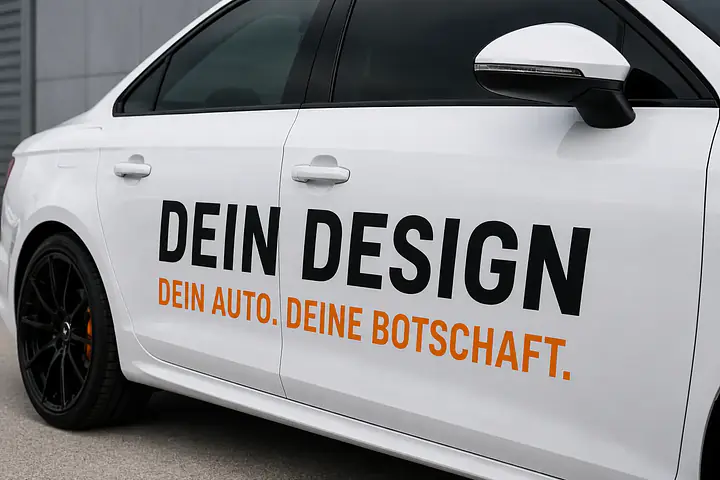 Klebebuchstaben als Autoaufkleber - Master