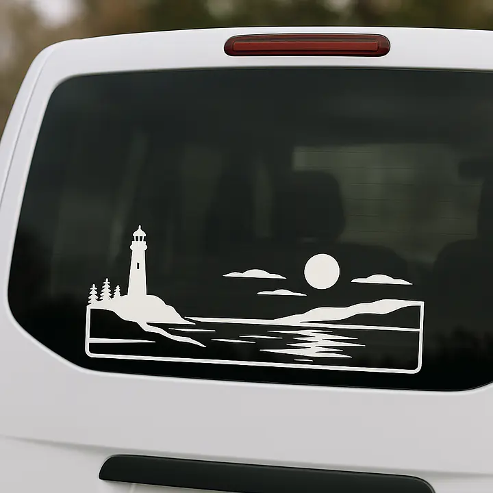 Coastal Cliffs Car Sticker - Master