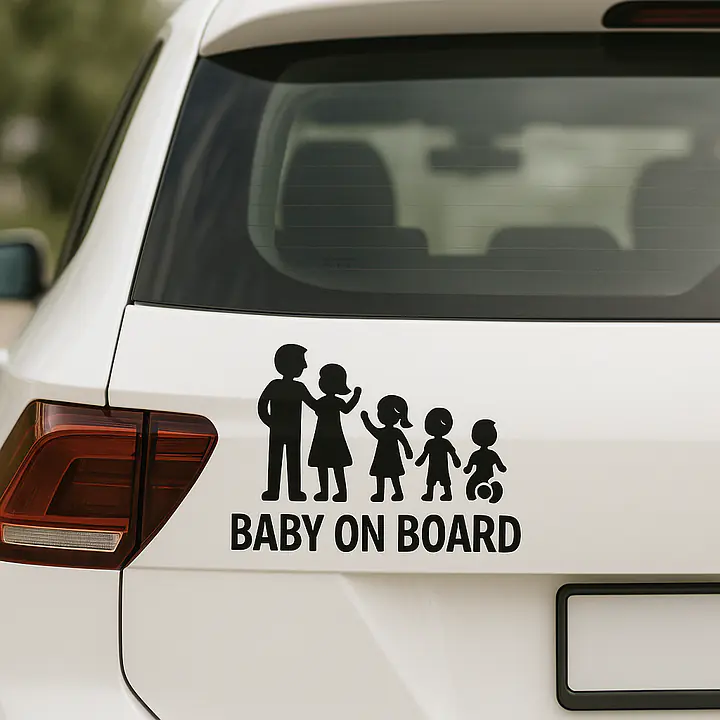 Duck Family Baby on Board Sticker - Master
