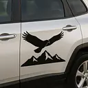 Adler über Bergen Autoaufkleber - Master