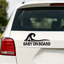 Meereswelle Baby on Board Aufkleber - Master