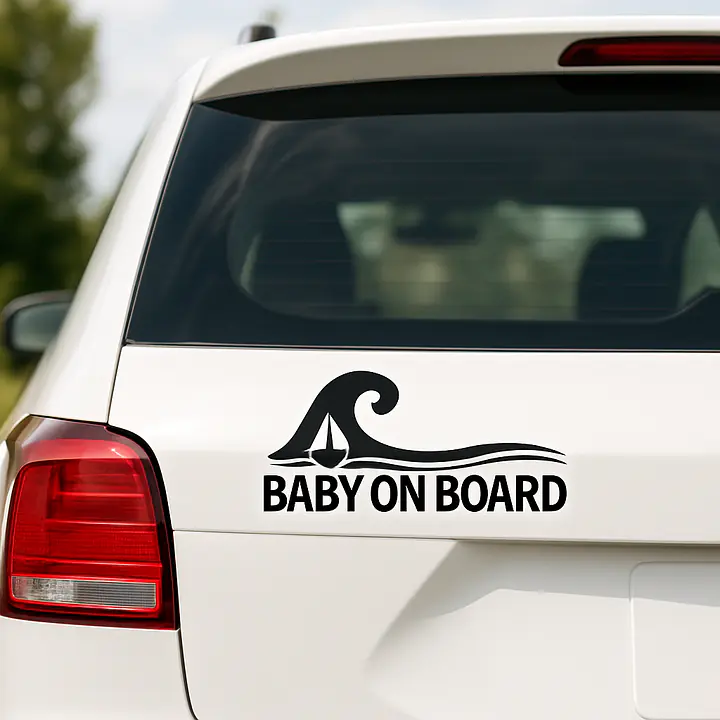 Meereswelle Baby on Board Aufkleber - Master