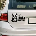 Panda Baby on Board Aufkleber Querformat - Master