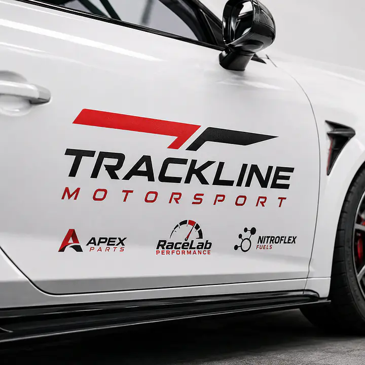 Individuelles Sponsorenlogo als Autoaufkleber – eigenes Logo hochladen - Master