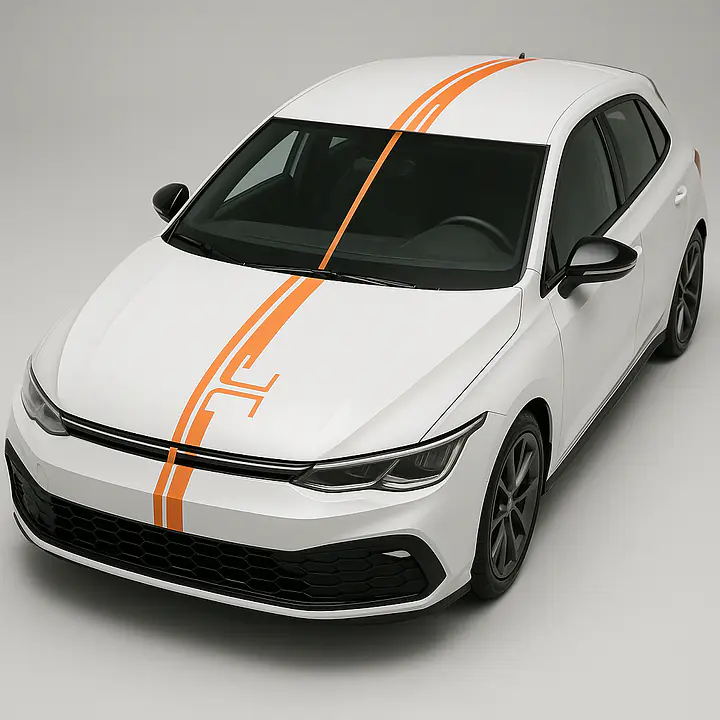 Bold Triple Auto Racing Streifen Set – mittig für Motorhaube, Dach, Heck - Master