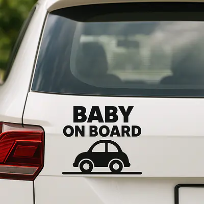 Kleines Auto Baby on Board Aufkleber secondary image