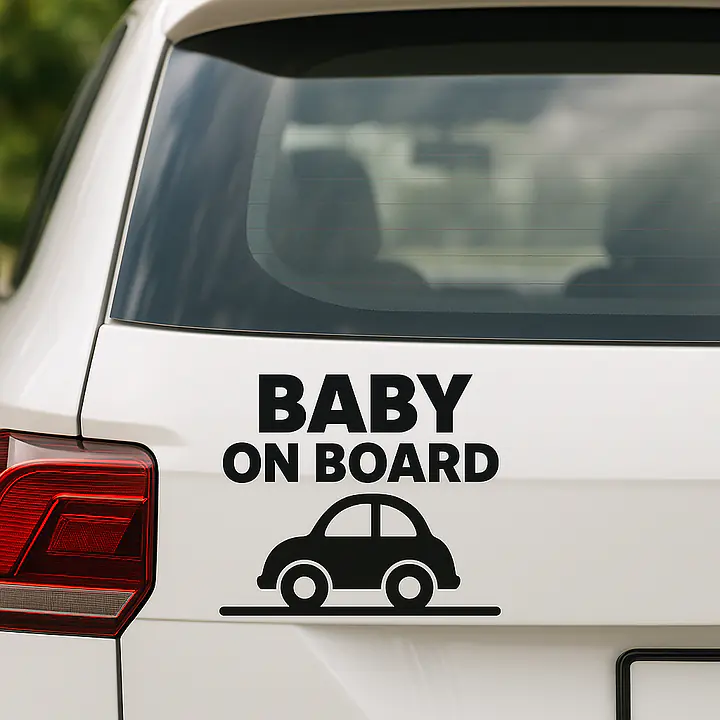 Kleines Auto Baby on Board Aufkleber - Master