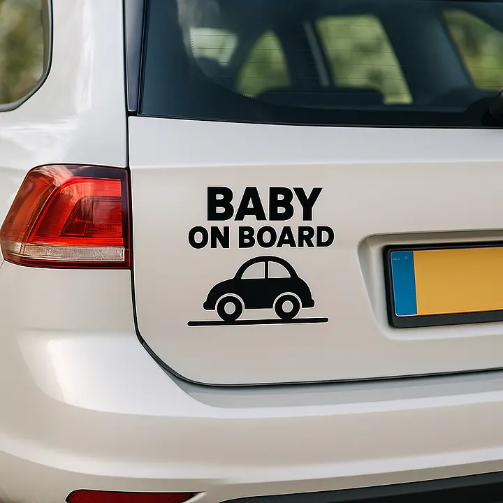 Kleines Auto Baby on Board Aufkleber - Master