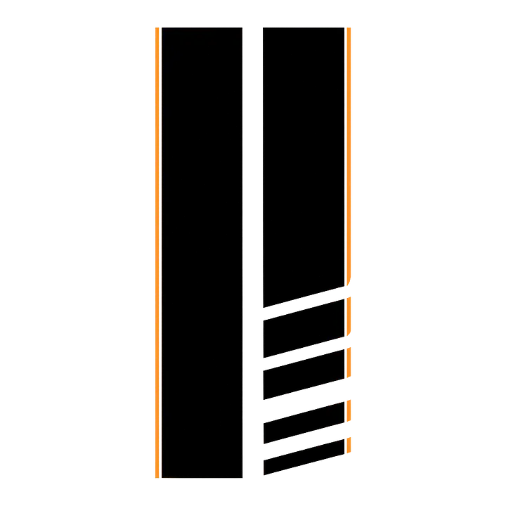 Split Center Auto Racing Stripe Set – Hood & Roof - Master