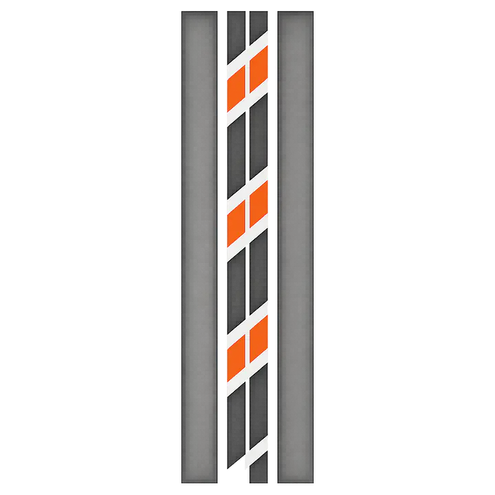 Broken Line Auto Racing Streifen Set – Zentraler Längssatz - Master
