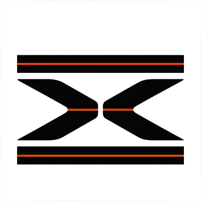Split Arrow Auto Racing Streifen Set – mittiger Längsverlauf primary image