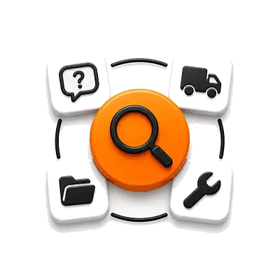 Icon for finding the right help topic