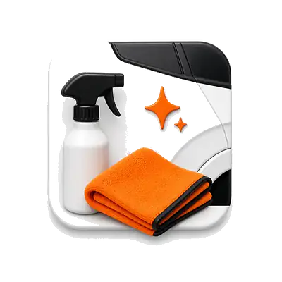 Icon for cleaning the vehicle surface