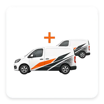 Symbol für eine wachsende Fahrzeugflotte