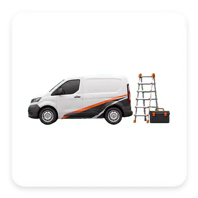 Symbol für robuste Fahrzeugbeschriftung