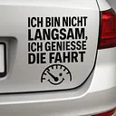 I'M NOT SLOW, I'M ENJOYING THE RIDE – Car Sticker - Master