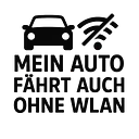 MEIN AUTO FÄHRT AUCH OHNE WLAN – Autoaufkleber mit Icon - Master