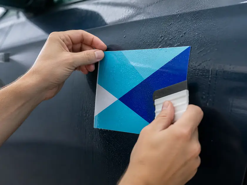 rectangular car sticker