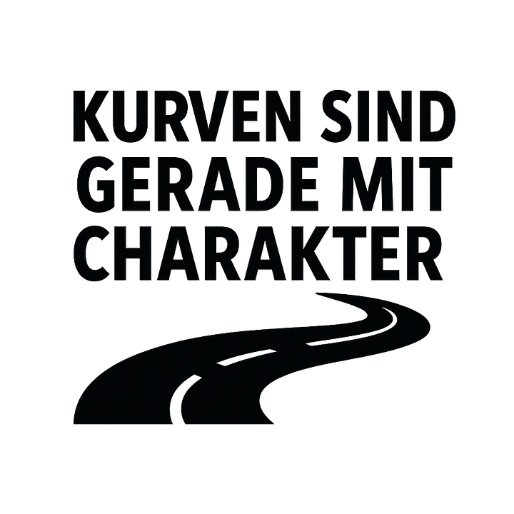 KURVEN SIND GERADE MIT CHARAKTER – Autoaufkleber - Master