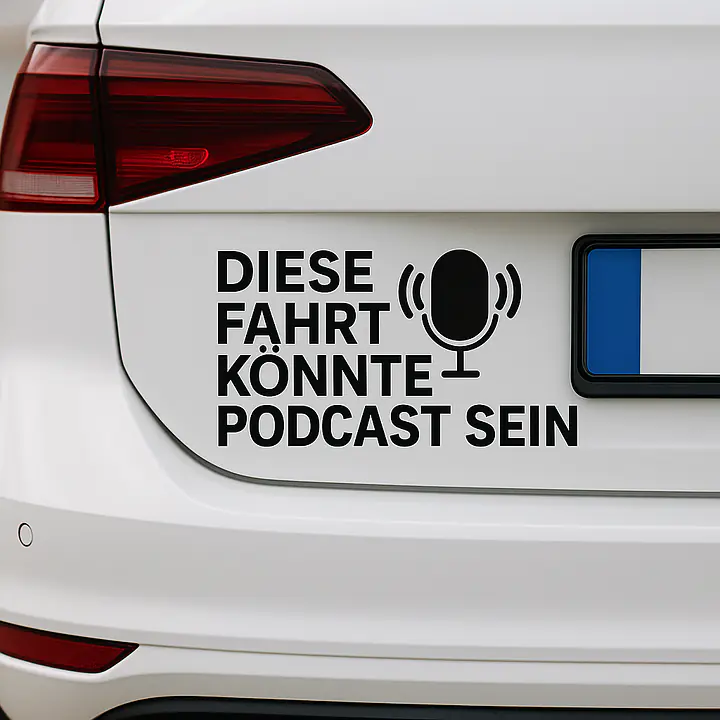 DIESE FAHRT KÖNNTE EIN PODCAST SEIN – Autoaufkleber - Master
