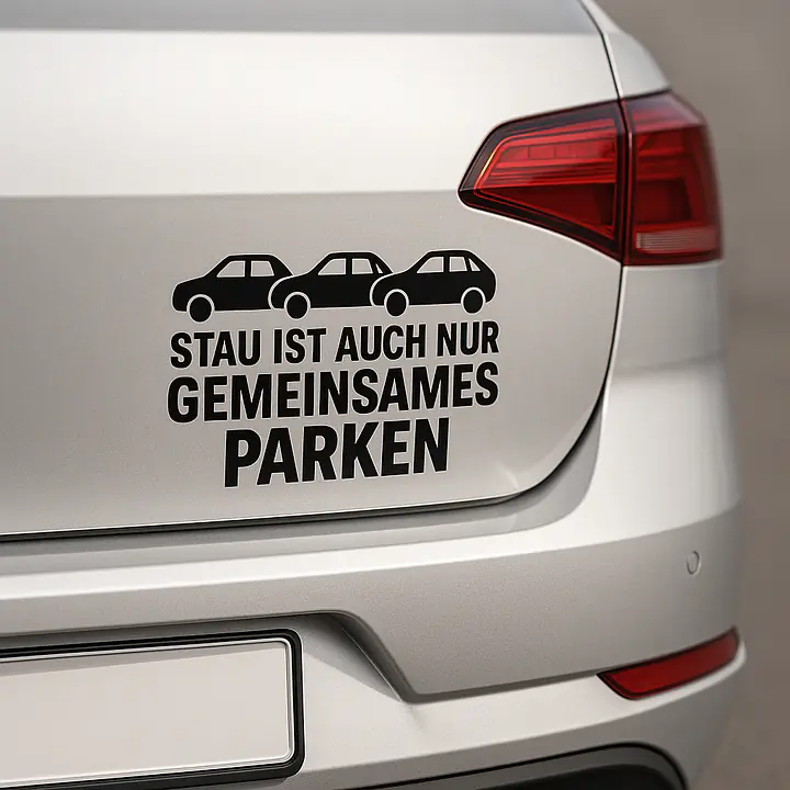 STAU IST AUCH NUR GEMEINSAMES PARKEN – Autoaufkleber - Master