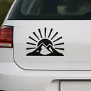 Sunrise Over Mountains Car Sticker - Master