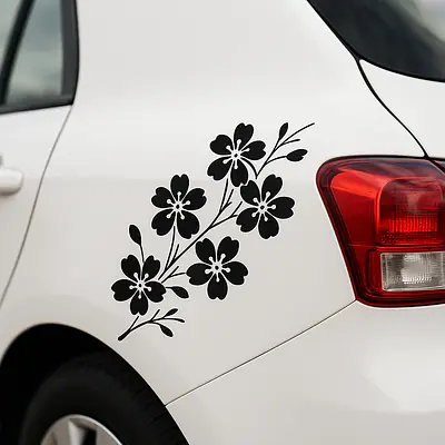 Kirschblütenzweig Autoaufkleber – Japanisch inspiriertes Design secondary image