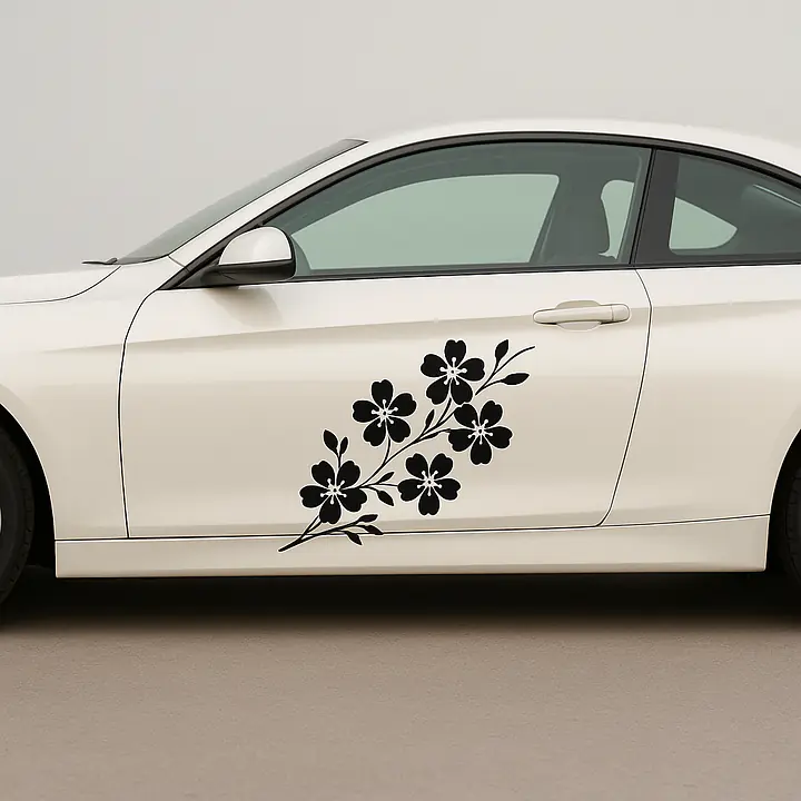 Kirschblütenzweig Autoaufkleber – Japanisch inspiriertes Design - Master